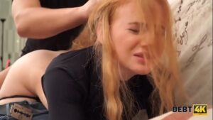 порно видео DEBT4k. Cunning guy fucks shaved pussy of red-haired cutie for the debt