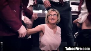 порно видео Mature teacher blackmailed & gangbanged by students