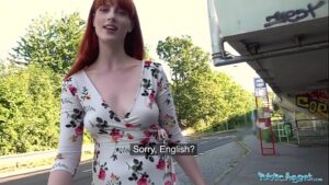порно видео Public Agent Dirty hot American redhead beauty Alex Harper