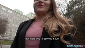 порно видео Public Agent Russian shaven pussy fucked for cash